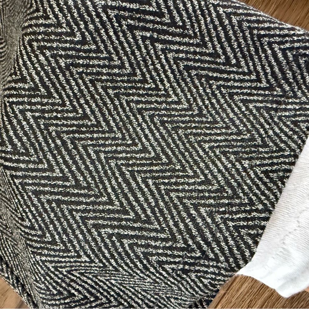ZARA Stretch Herringbone Flare Trousers Grey Marl Size M NWOT - Picture 9 of 14